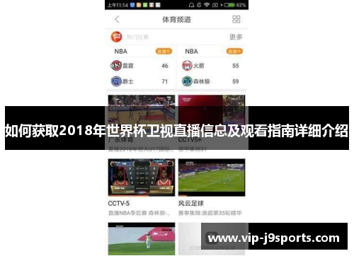 如何获取2018年世界杯卫视直播信息及观看指南详细介绍
